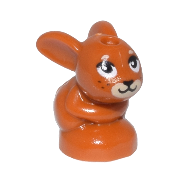 LEGO Animal Friends Dark Orange Baby Bunny Rabbit Sitting Minifigure (small)