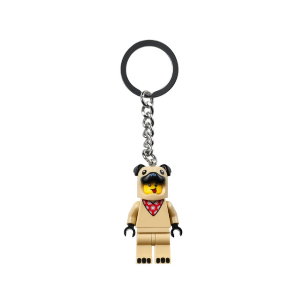 LEGO City French Bulldog Guy Minifigure Keyring 854158