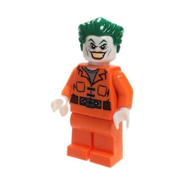 LEGO DC Comics Batman Minifigure Joker Orange Prison Suit from 10937