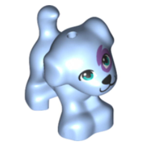 LEGO Friends Baby Puppy Dog Standing Animal Minifigure (Bright Light Blue)