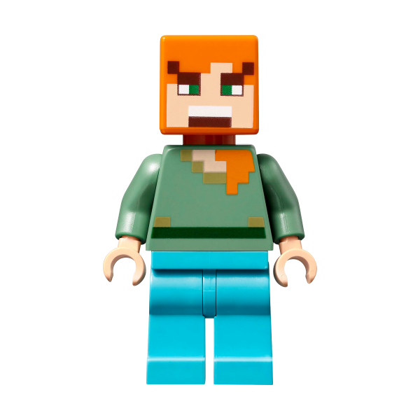 LEGO Minecraft Alex Angry with Diamond Legs Minifigure from 21266