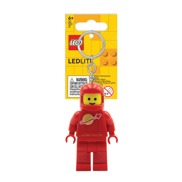LEGO Iconic Spaceman Red Minifigure Key Light (keyring/keychain) LED Lite