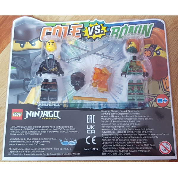 LEGO Ninjago Cole vs Ronin Minifigure Blister Pack Set 112215